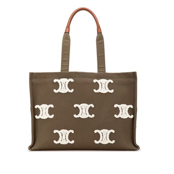 Celine Triomphe Canvas Leather Tote Bag - Picture 1 of 6
